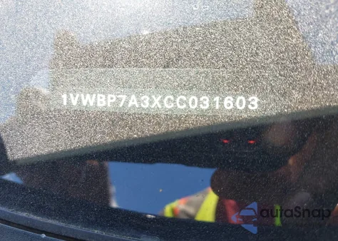 2012 Volkswagen Passat 2.5L Se из США, поврежденный, VIN 1VWBP7A3XCC031603